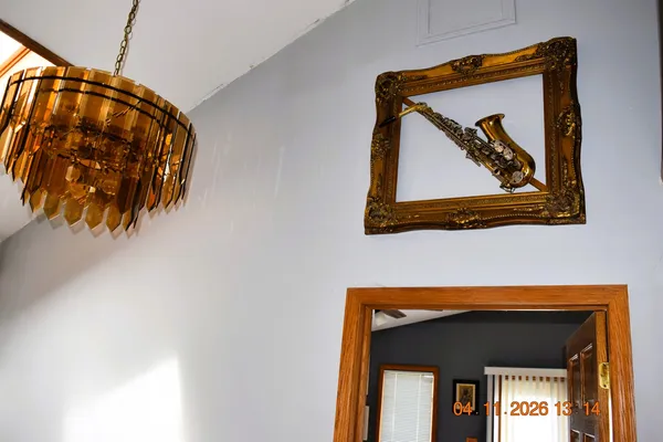 a view of a door and a window