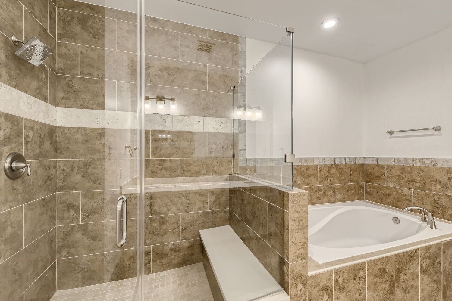 2208 Arabelle Street Houston, TX 77007 - Photo 11 of 26 a bathroom with a bathtub and a shower