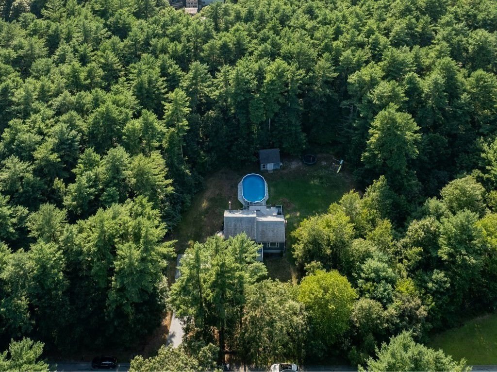 9 Boxberry Lane Rochester, MA 02770 - Photo 31 of 35 an aerial view of a house with a yard and garden
