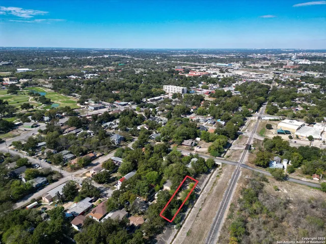 an aerial view of multiple house