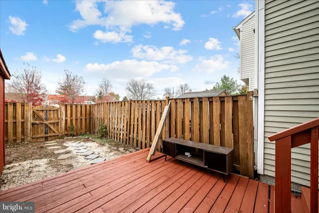 a view of wooden deck