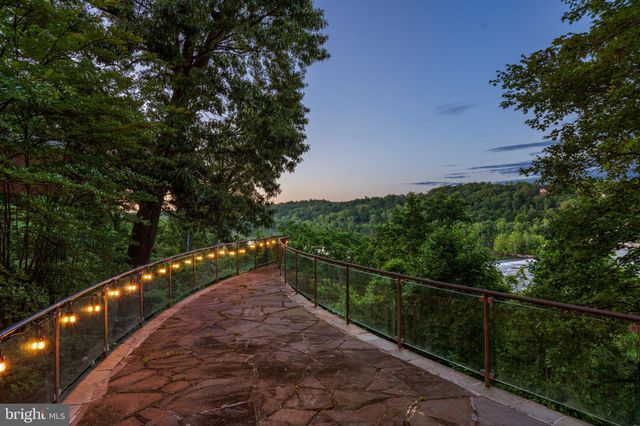 a view of balcony with mountain view