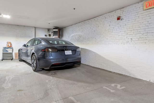 a car parked in a parking room