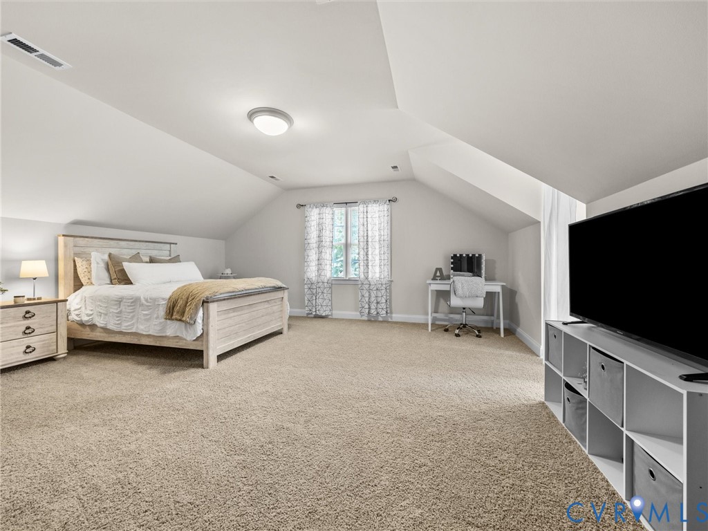 12710 Ivey Mill Road Chesterfield, VA 23838 - Photo 46 of 57 Carpeted room with sloped ceilings, a single windo