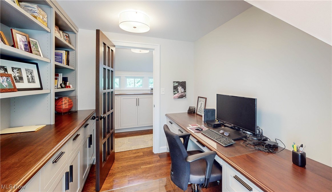 44001 Falls Road Hunting Valley, OH 44022 - Photo 28 of 43 A well-designed office with cabinetry built to maximize the room was incorporated into the owners' suite during the renovation.