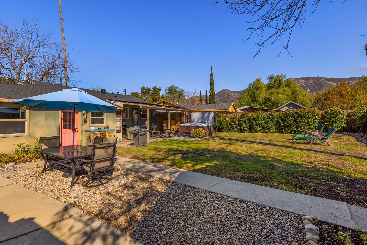 302 Bald Street Ojai, CA 93023 - Photo 21 of 38 a view of a house with backyard porch and sitting area