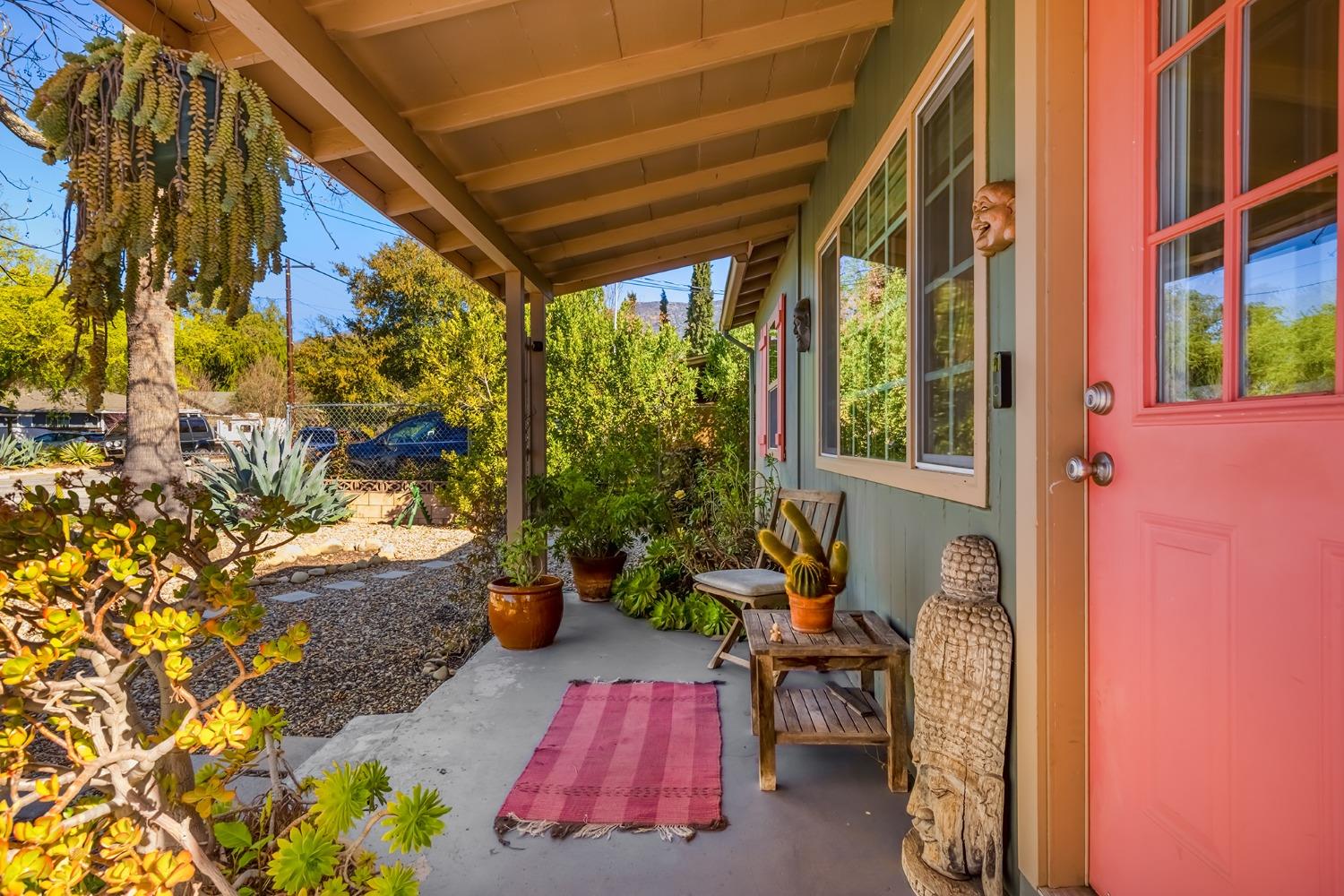 302 Bald Street Ojai, CA 93023 - Photo 27 of 38 a backyard of a house with outdoor seating