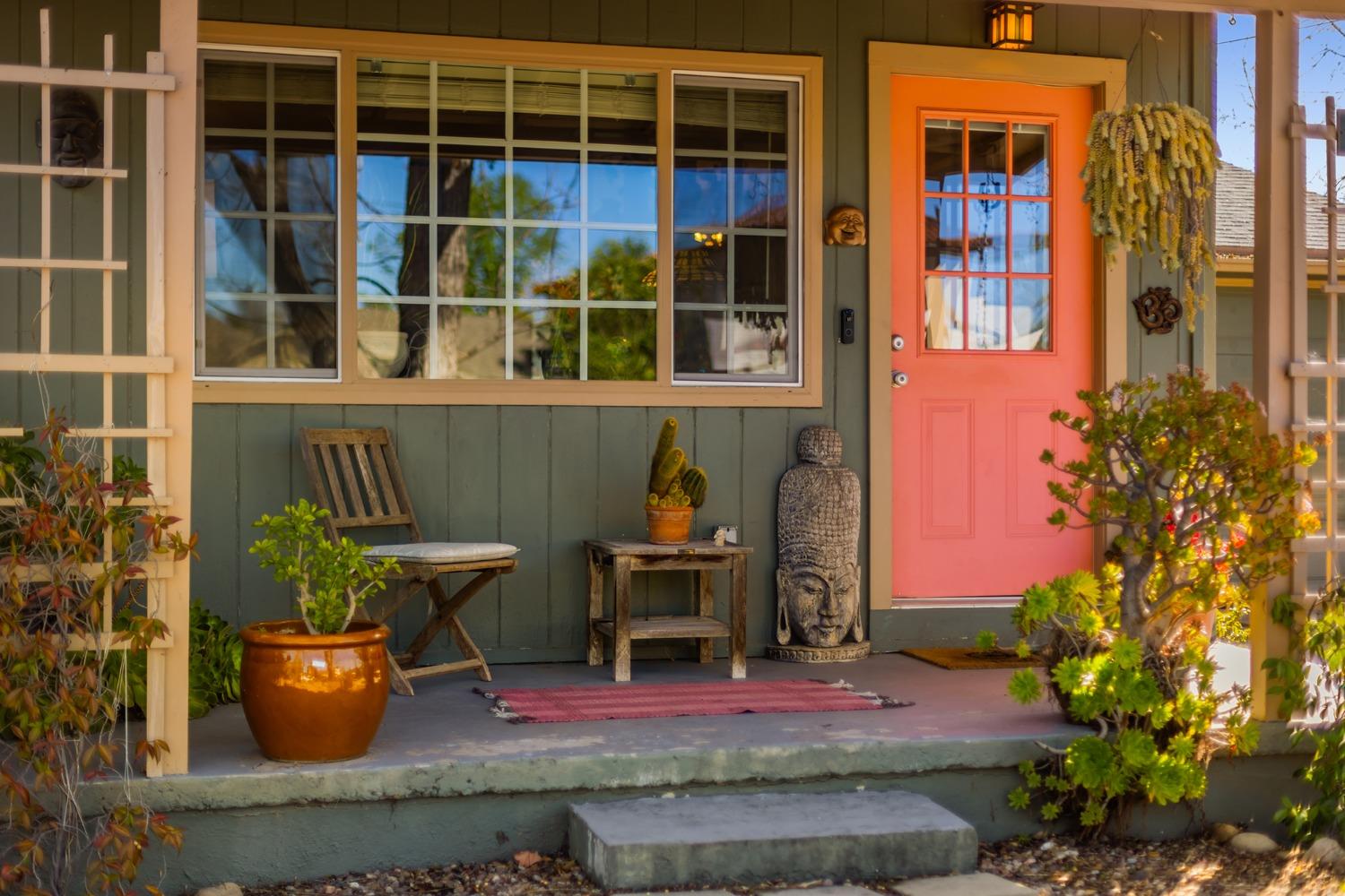 302 Bald Street Ojai, CA 93023 - Photo 28 of 38 a front view of a house with outdoor seating