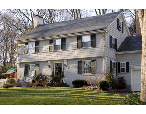 37 Thackeray Road Wellesley, MA 02481 - Photo 1 of 8 a front view of a house with a yard