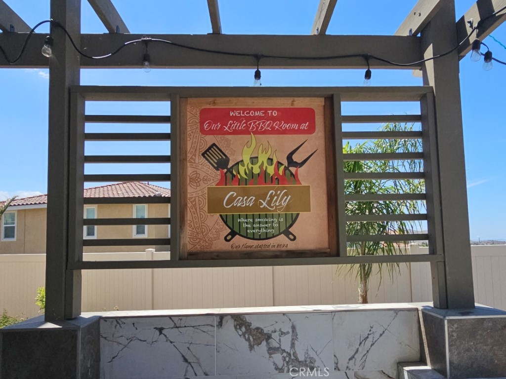 13952 Lily Lane Riverside, CA 92503 - Photo 35 of 42 BBQ room signage