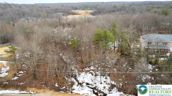 a view of a lake from a yard