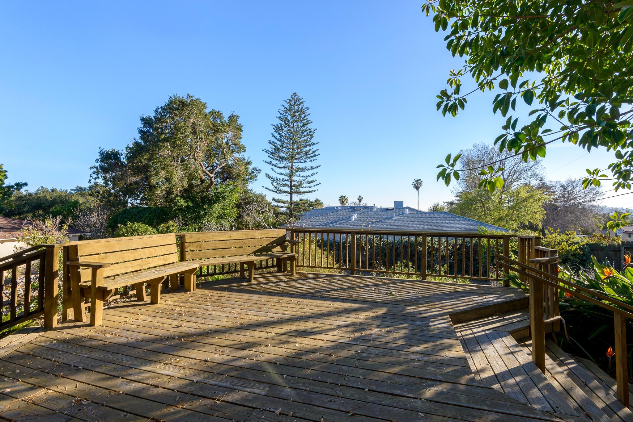 734 San Roque Road Santa Barbara, CA 93105 - Photo 3 of 20 Southfacing deck with island peaks