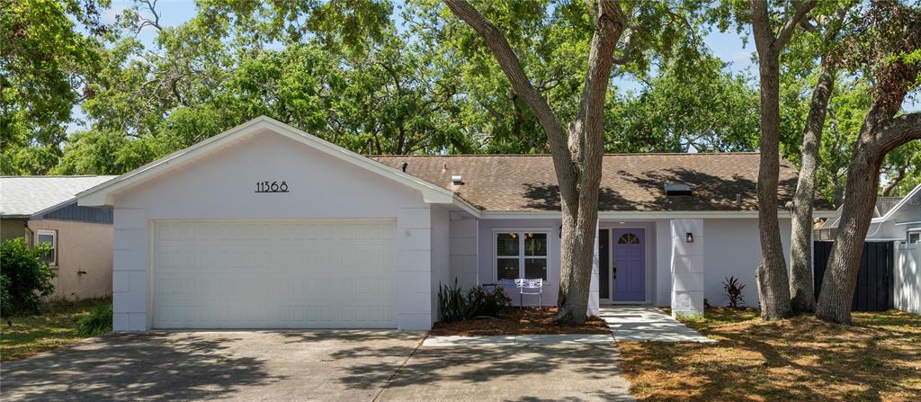 a view of a house with a tree in front