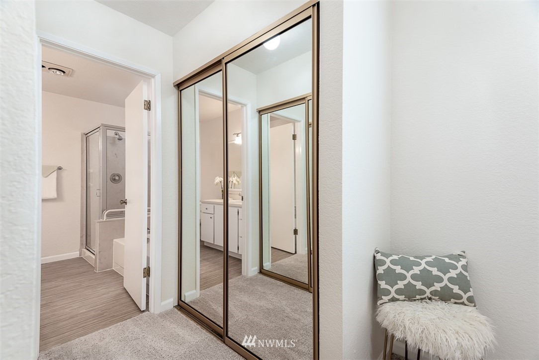 1326 232nd Place Southwest Bothell, WA 98021 - Photo 14 of 23 a bathroom with a glass shower door and a sink