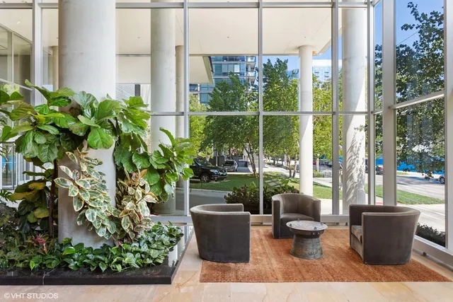 a view of potted plants with sky view