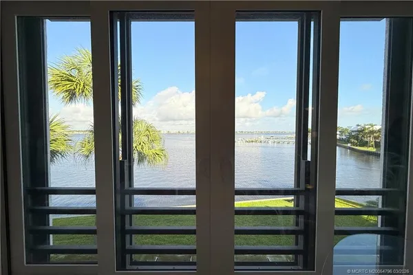 a view of a room from a window