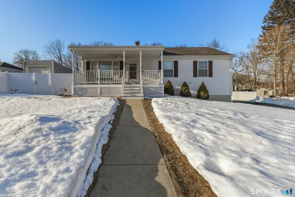 a view of a house with a patio