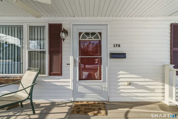 a view of a door of the house