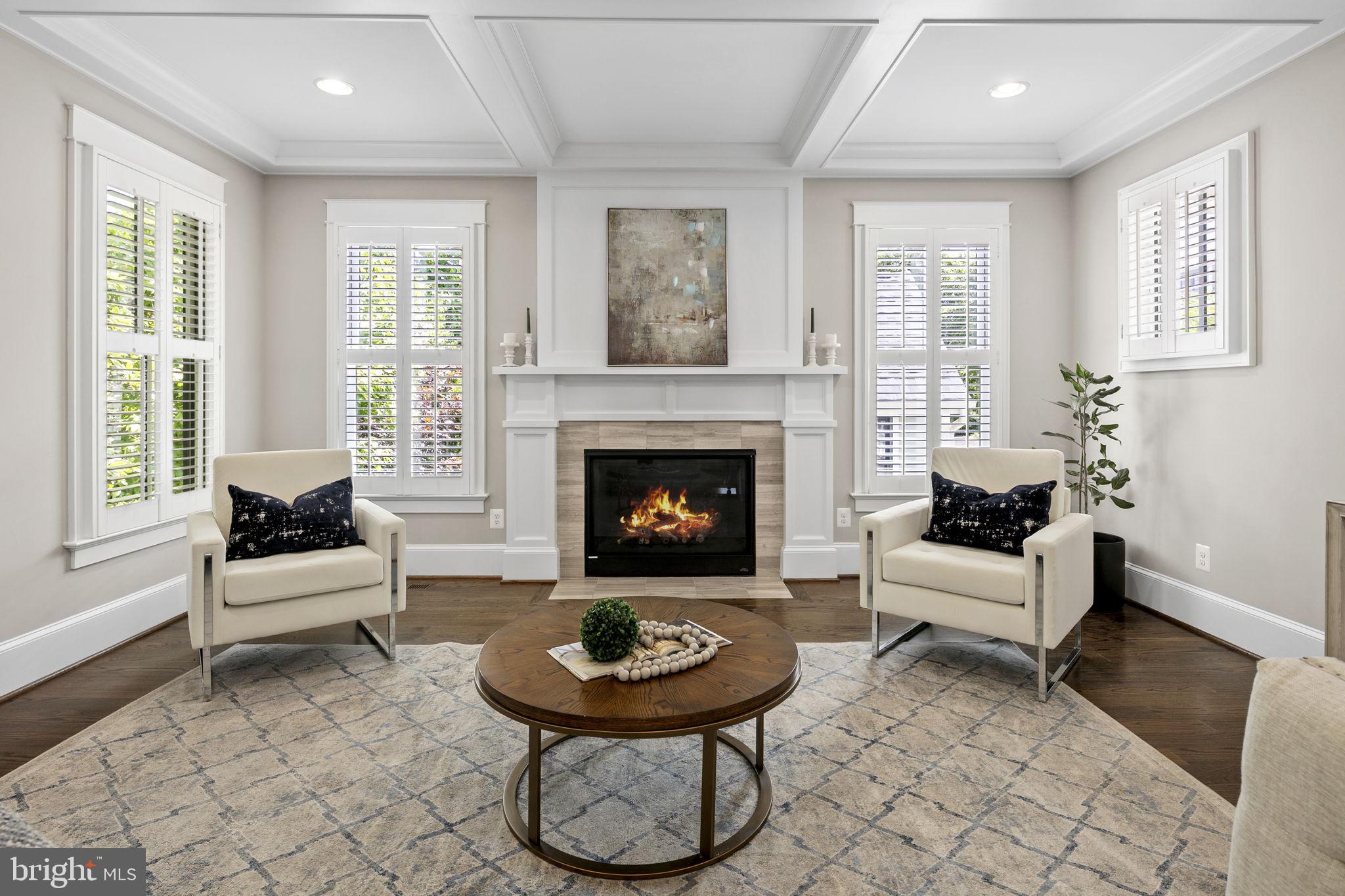 1801 North Bryan Street Arlington, VA 22201 - Photo 19 of 50 Living room with gas fire place