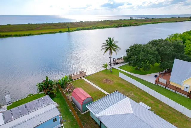 a view of a city with an ocean