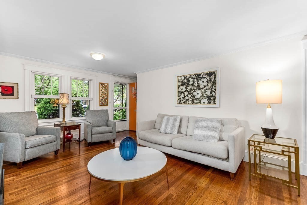 61 Crane Street Dedham, MA 02026 - Photo 5 of 42 a living room with furniture and a wooden floor