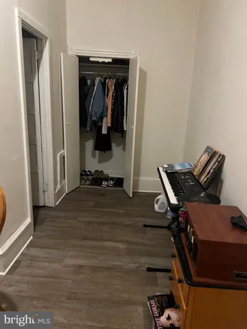 a view of room with gym equipment