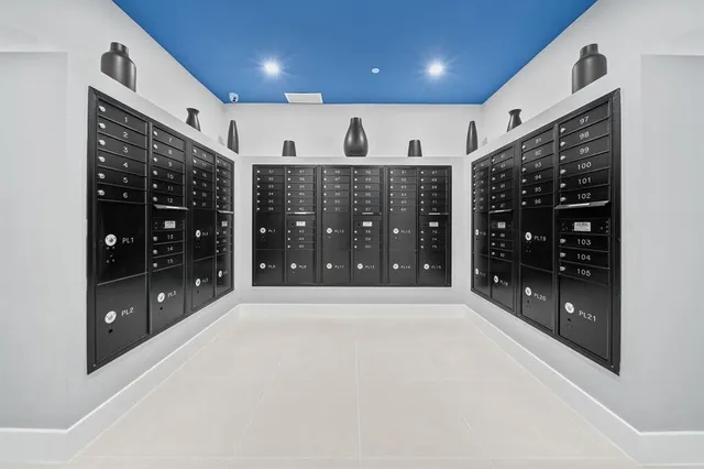 a hall with the bricks and furniture