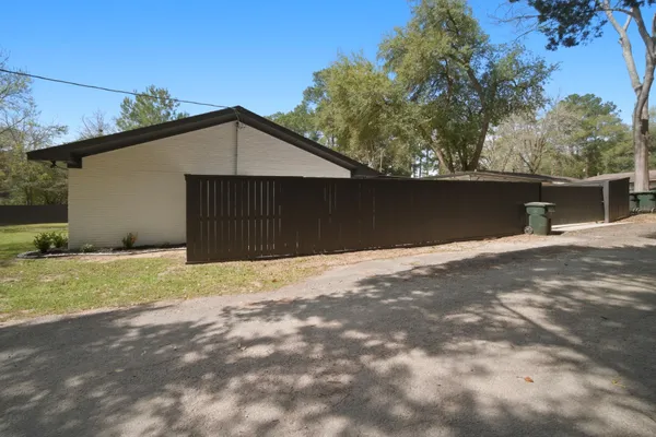 a backyard of a house