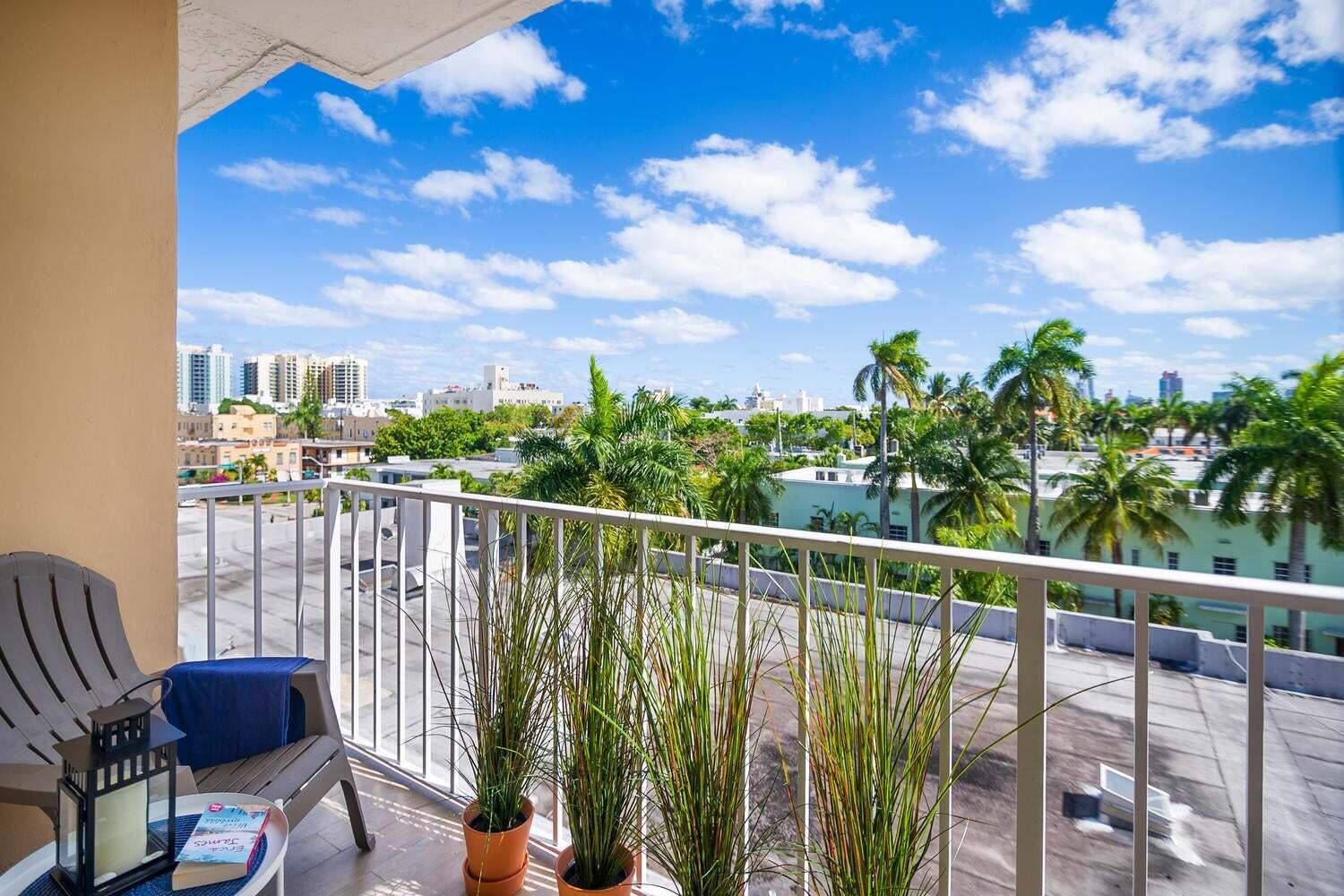 1605 Pennsylvania Avenue, Unit 502 Miami Beach, FL 33139 - Photo 17 of 21 a view of balcony with furniture