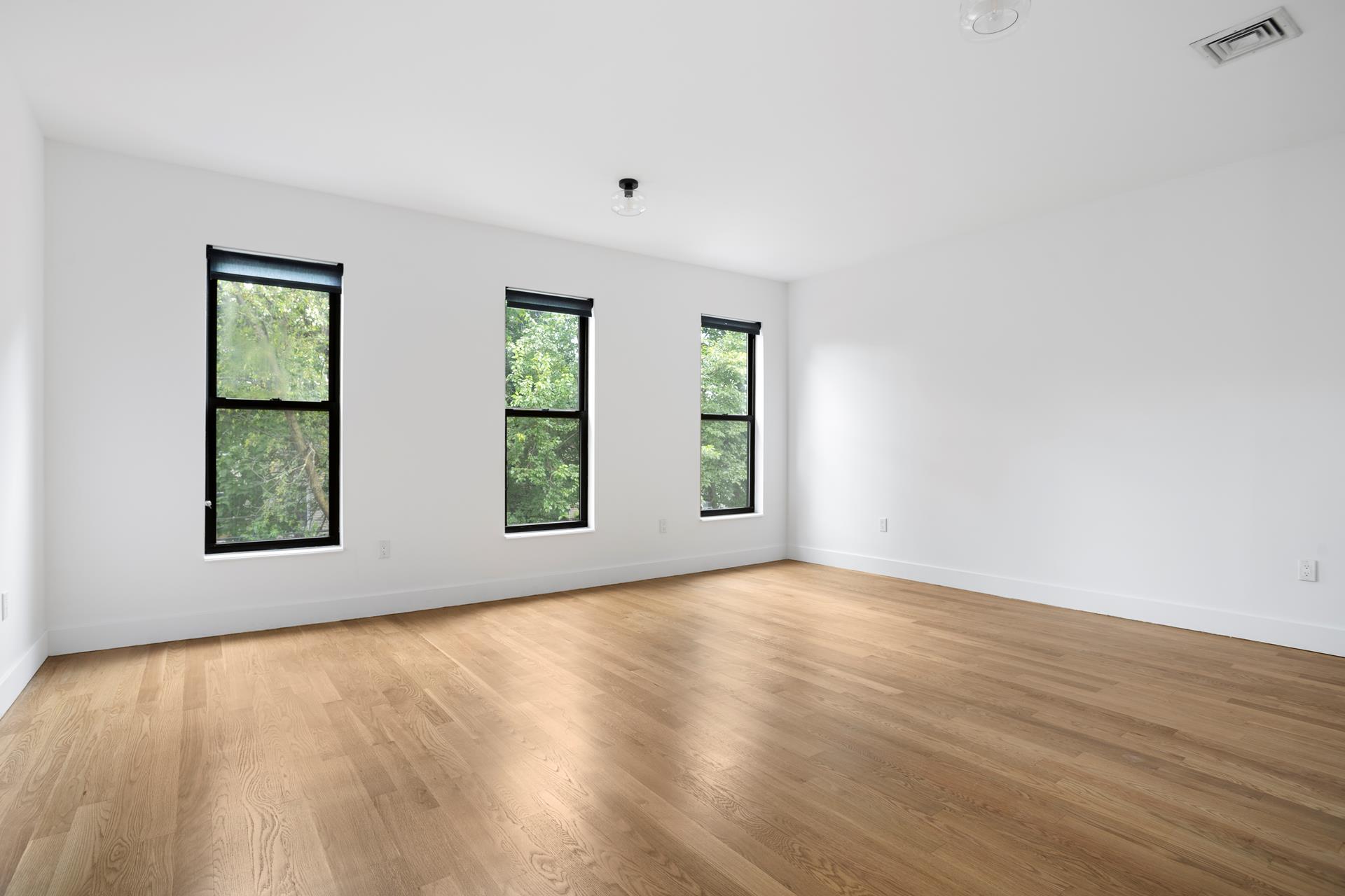 274 Eldert Street Brooklyn, NY 11207 - Photo 11 of 18 an empty room with wooden floor and windows