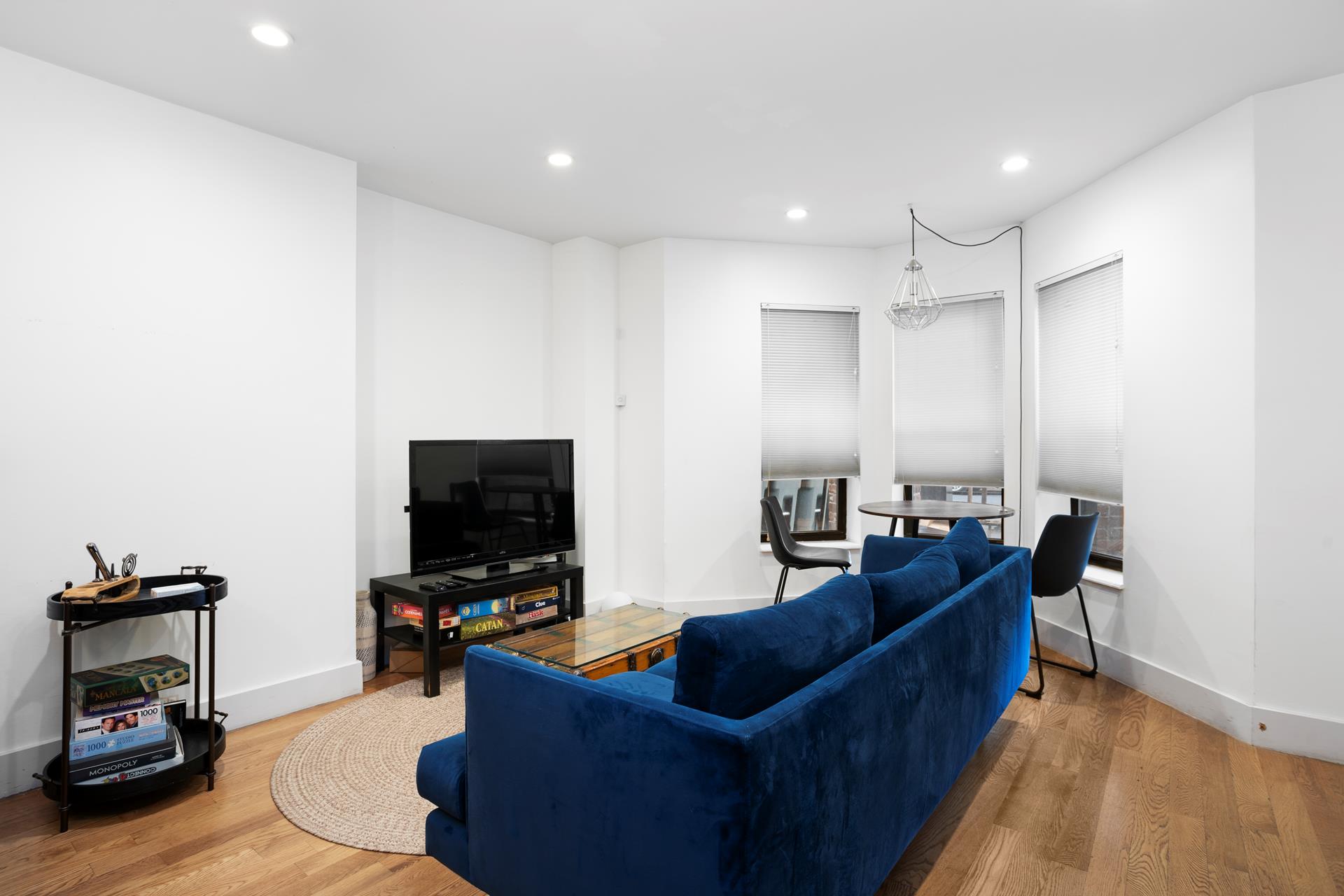 274 Eldert Street Brooklyn, NY 11207 - Photo 5 of 18 a living room with furniture and a flat screen tv