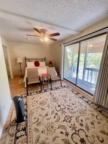 a living room with a couch and a table