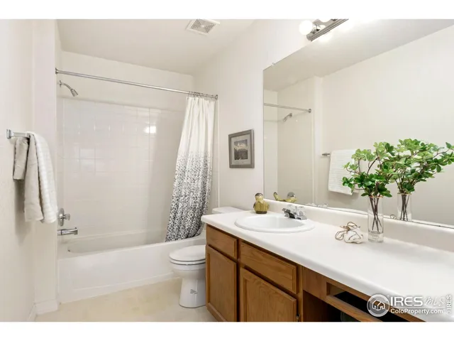 a bathroom with a sink a toilet and a large mirror