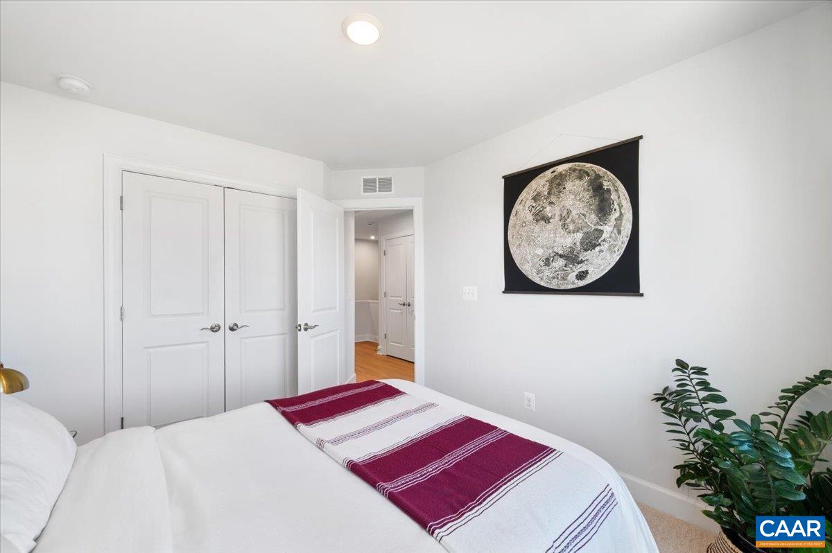 5963 McComb Street Crozet, VA 22932 - Photo 33 of 65 a bedroom with a bed and a potted plant
