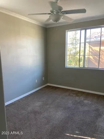 an empty room with a window