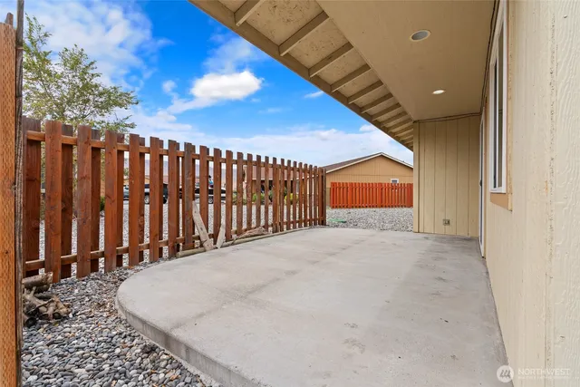 a view of a house with a patio