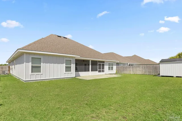a house view with a garden space
