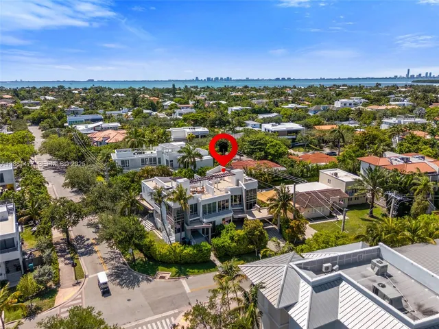 an aerial view of multiple house