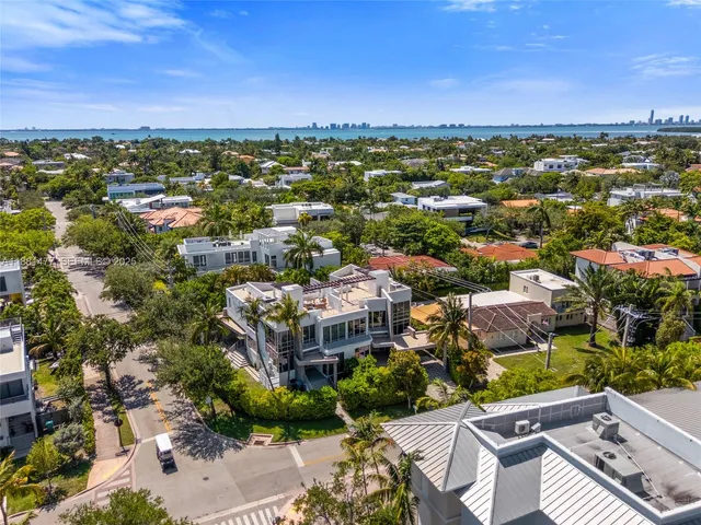 an aerial view of multiple house