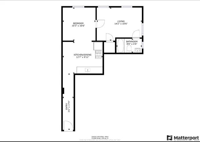 $1,375 | 666 Main Street, Unit C1, Middletown, CT 06457