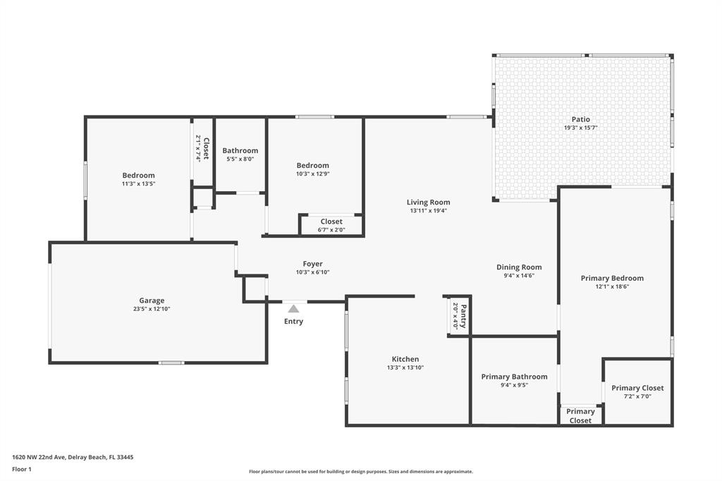1620 Northwest 22nd Avenue Delray Beach, FL 33445 - Photo 63 of 63 a picture of a floor plan