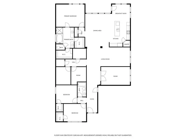 a picture of a room with a white wall and a picture