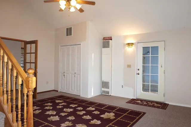 a view of a balcony with city view