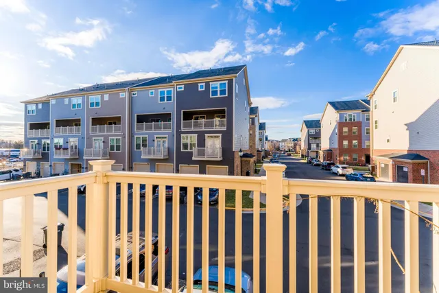 a view of city from a balcony
