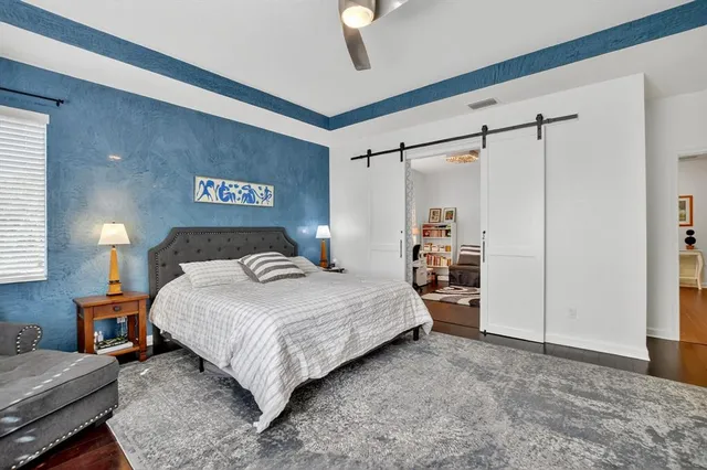 an aerial view of multiple house