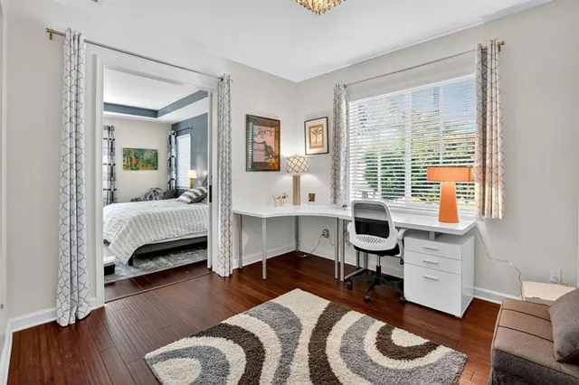 front view of a house with a garden