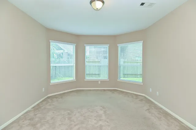 an empty room with a window