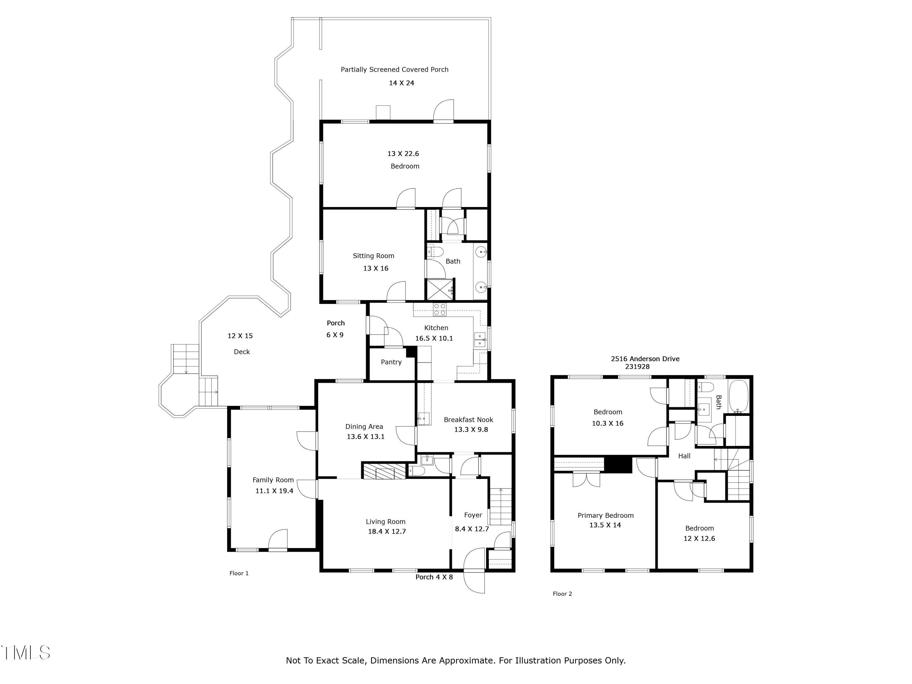 2516 Anderson Drive Raleigh, NC 27608 - Photo 29 of 29 1st and 2nd Floors - 2516 Anderson