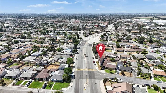 an aerial view of multiple house