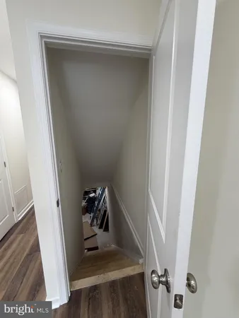 a storage room with washer and dryer